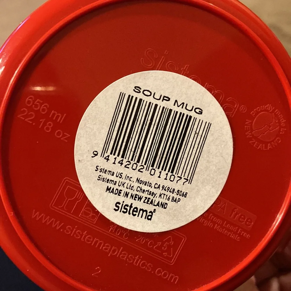 Sistema microwave soup mug NWT